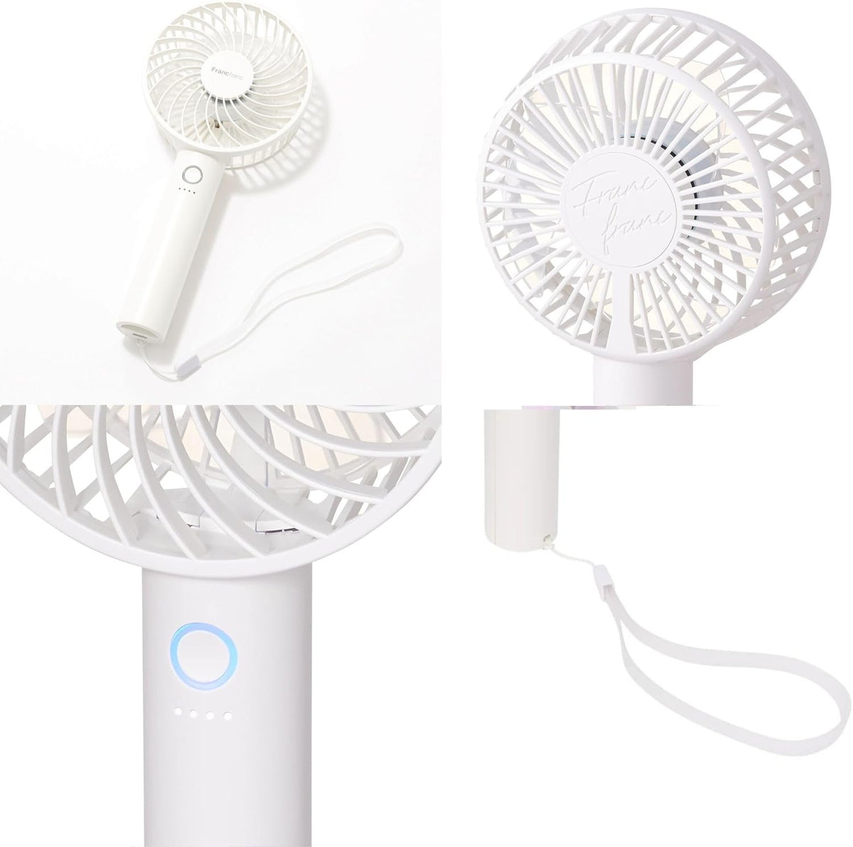 Francfranc Handy Fan 2026 Model White USB Type-C – Made in JAPAN - Tok