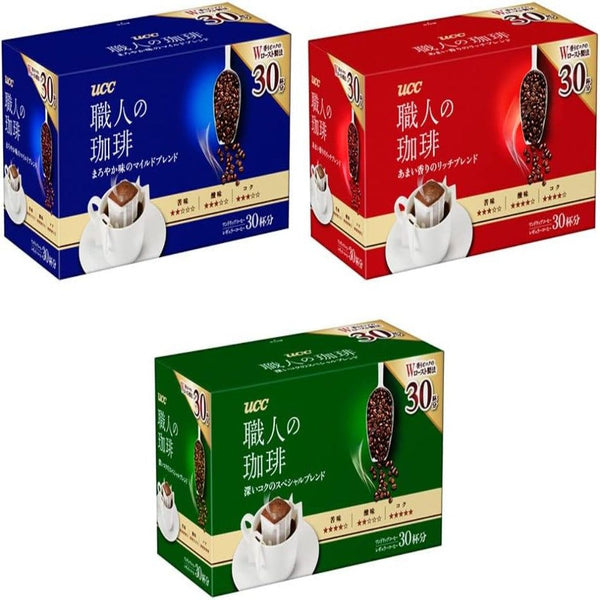 UCC Artisan Coffee Drip Coffee Drink Comparison Assorted Set x 90 Bags Regular (Mild Special Rich) One Drip | j-Grab Mall Sakura Japan