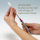 Soladey Ionic Toothbrush Replacement Brush Heads Refill, 4 Count -3 Row Soft Bristle Made in JAPAN - Shiken