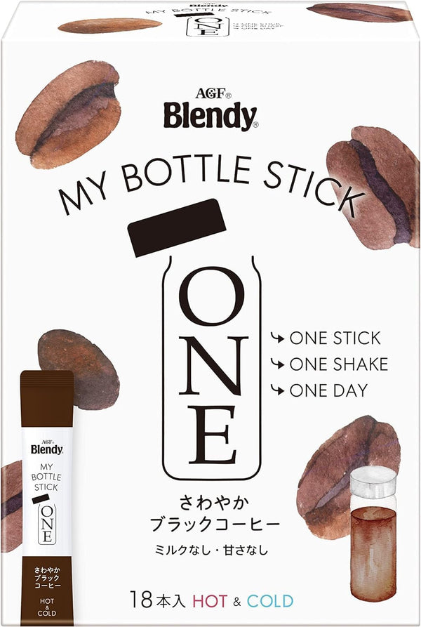 AGF Blendy My Bottle Stick, One, Refreshing Black Coffee, 18 Bottles | j-Grab Mall Sakura Japan