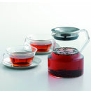 KINTO CAST 23088 One-Touch Teapot, 23.7 fl oz (700 ml), Heat-resistant Glass, Tea, Microwave and Dishwasher Safe