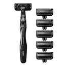 AUGER 5-Blade Razor Combo Pack with Holder and 6 Replacement Blades (Kai Corporation) AUGER Shaver R