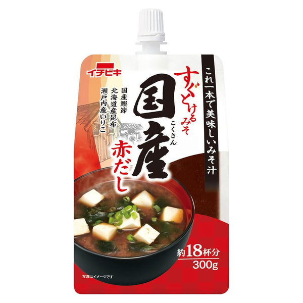Instant Dissolving Red Miso with Japanese Dashi 300g Akadashi - ICHIBIKI Made in JAPAN