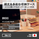 like-it 9036 Kitchen Storage Case, Bricks, 13.8 inches (350 cm), Wide, M, Approx. Width 8.3 x Depth 13.8 x Height 2.5 inches (21 x 35 x 6.3 cm), Clear, Made in Japan, Stackable, Accessory Storage