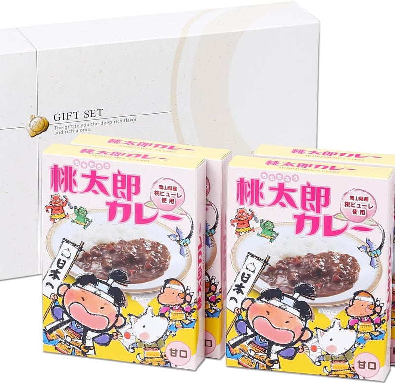 Okayama Momotaro Sweet Mild Peach Beef Curry 4-Pack Set - Global & Gourmet Shop