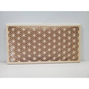 Asanoha Kumiko Panel Made of 100% Japanese Hinoki Cypress (W636 × H327 × D16mm) - Traditional Japanese Craftsmanship - Kurumira Shop