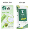VIA Tea Essence Flavored Green Tea Powder - Japan Limited Edition, Premium Quality, Organic Matcha & Hojicha, Refreshing Everyday drink | 17g x 5 sticks x 2 packs (Matcha Green Tea Powder 2 Packs)