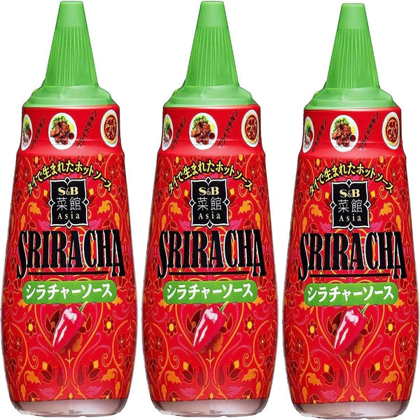 S&B Saikan Asia Sriracha Hot Spicy Chilli Sauce 165g x 3 Packs Japan | j-Grab Mall Sakura Japan