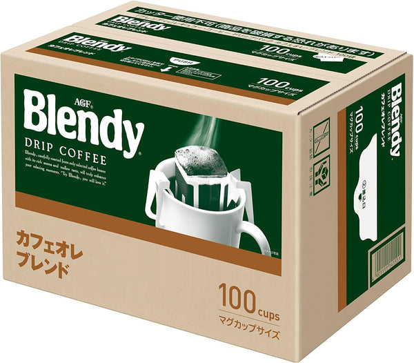 AGF Blendy Regular Coffee Drip Pack, Cafe au Lait Blend, 100 Bags | j-Grab Mall Sakura Japan