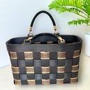 Handmade Hanaori Woven Bamboo Handle Bag - Kurumira Shop