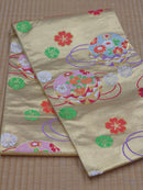 Obi for Shichi-Go-San Celebrations (For Children's Kimonos) 420cm / Silk 100% Woven in Japan - Kurumira Shop