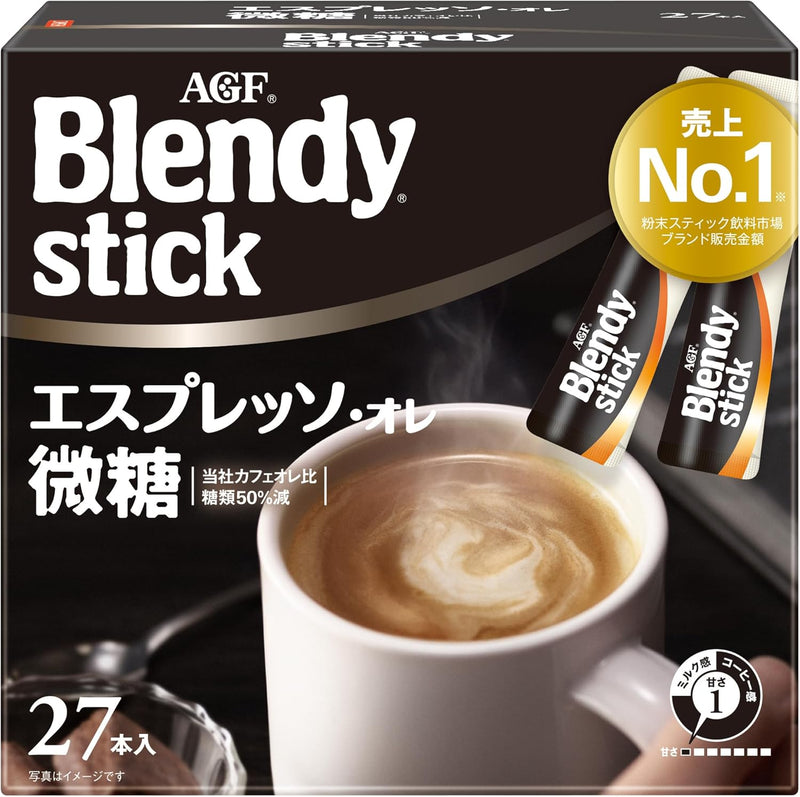 AGF Blendy Stick Cafe au Lait Espresso 27 sticks Made in JAPAN - Tokyo