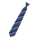 One-Touch School Necktie Navy Stripe Pre-Tied Clip-On - KANKO GLOBAL