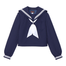 Classic Sailor School Uniform Top Navy with White Lines - KANKO GLOBAL