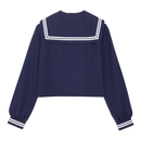Classic Sailor School Uniform Top Navy with White Lines - KANKO GLOBAL