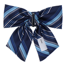 One-Touch School Ribbon Bow Navy Stripe Easy Clip-On - KANKO GLOBAL