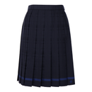 Japanese School Pleated Skirt Navy Check with Blue Line - KANKO GLOBAL