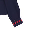Washable Front Zip Sailor Uniform Top Navy with Red Lines - KANKO GLOBAL