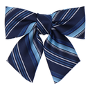 One-Touch School Ribbon Bow Navy Stripe Easy Clip-On - KANKO GLOBAL