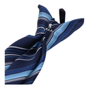One-Touch School Necktie Navy Stripe Pre-Tied Clip-On - KANKO GLOBAL