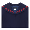 Washable Front Zip Sailor Uniform Top Navy with Red Lines - KANKO GLOBAL