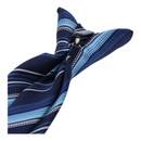 One-Touch School Necktie Navy Stripe Pre-Tied Clip-On - KANKO GLOBAL