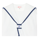 Summer Short Sleeve Sailor Uniform Top White with Navy Line - KANKO GLOBAL