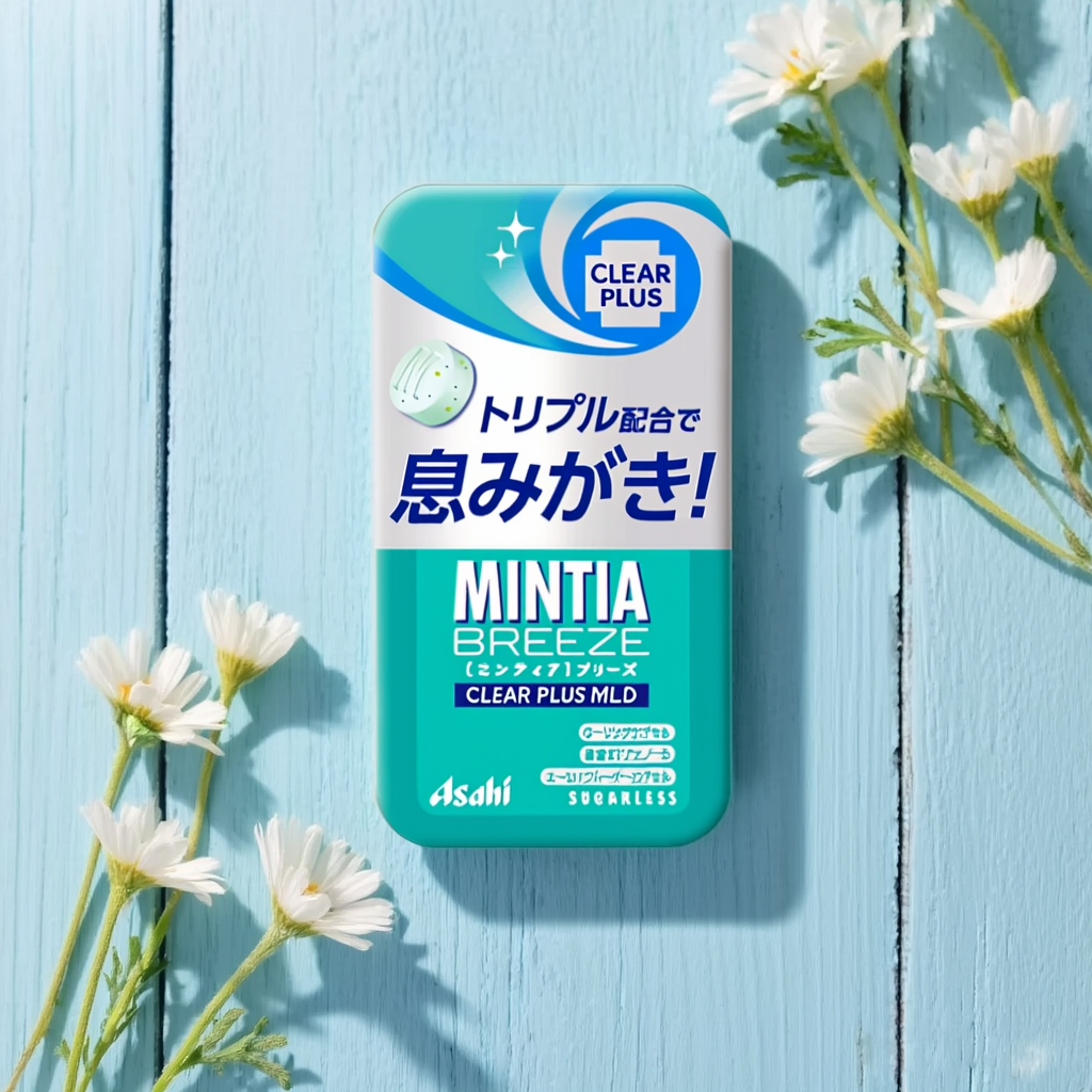 Asahi Mintia Breeze Clear Plus Mild 30 Tablets x 8 Packs – Green Mint