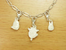 Totoro & Catbus Silver Charm Bracelets - Removable Charms - Kurumira Shop