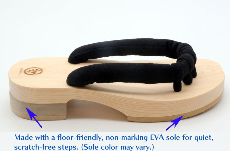 GETALS for Room Five-Toe Indoor Wooden Sandals with Tono Hinoki - Saganoya