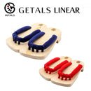GETALS LINEAR Five-Toe Wooden Sandals, Tono Hinoki Wood - Saganoya