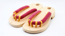 GETALS COLOR Strap Japanese Five-Toe Wooden Sandals with Tono Hinoki - Saganoya