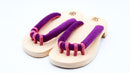 GETALS COLOR Strap Japanese Five-Toe Wooden Sandals with Tono Hinoki - Saganoya