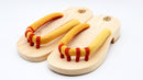 GETALS COLOR Strap Japanese Five-Toe Wooden Sandals with Tono Hinoki - Saganoya