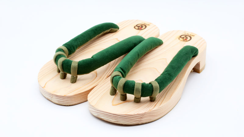 GETALS COLOR Strap Japanese Five-Toe Wooden Sandals with Tono Hinoki - Saganoya
