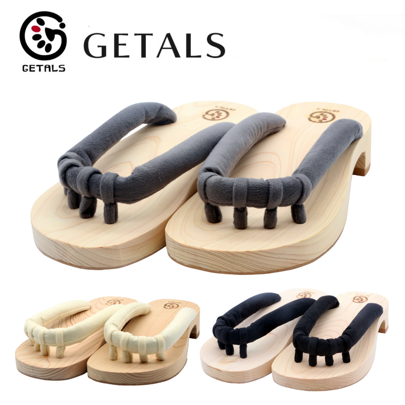 GETALS Traditional Japanese Five-Toe Wooden Sandals with Tono Hinoki - Saganoya
