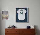 Gluaire Black Jersey Frame – UV Acrylic, 915x783mm - ICHIRO Seattle Mariners