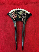 Japanese Bachi-Shaped Kanzashi Comb for Kimono & Yukata - ten-field co.,ltd