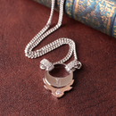 Pt900/K18PG Diamond 0.20ct 50cm Pendant Necklace - YUUKI JEWELLERY JAPAN