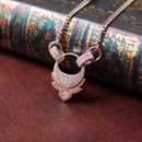 Pt900/K18PG Diamond 0.20ct 50cm Pendant Necklace - YUUKI JEWELLERY JAPAN