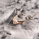 Pt900/K18PG Diamond 0.20ct 50cm Pendant Necklace - YUUKI JEWELLERY JAPAN