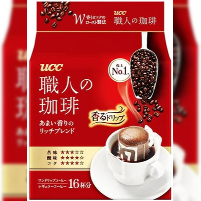 UCC Artisan Coffee Drip Coffee Sweet Scented Rich Blend Japan 7g 16 Packs x 12 Box