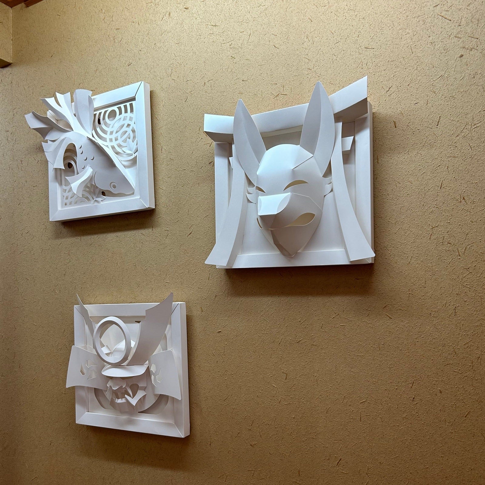 Kagurazaka Craft Kitsune Fox Original Paper Craft Traditional Design J