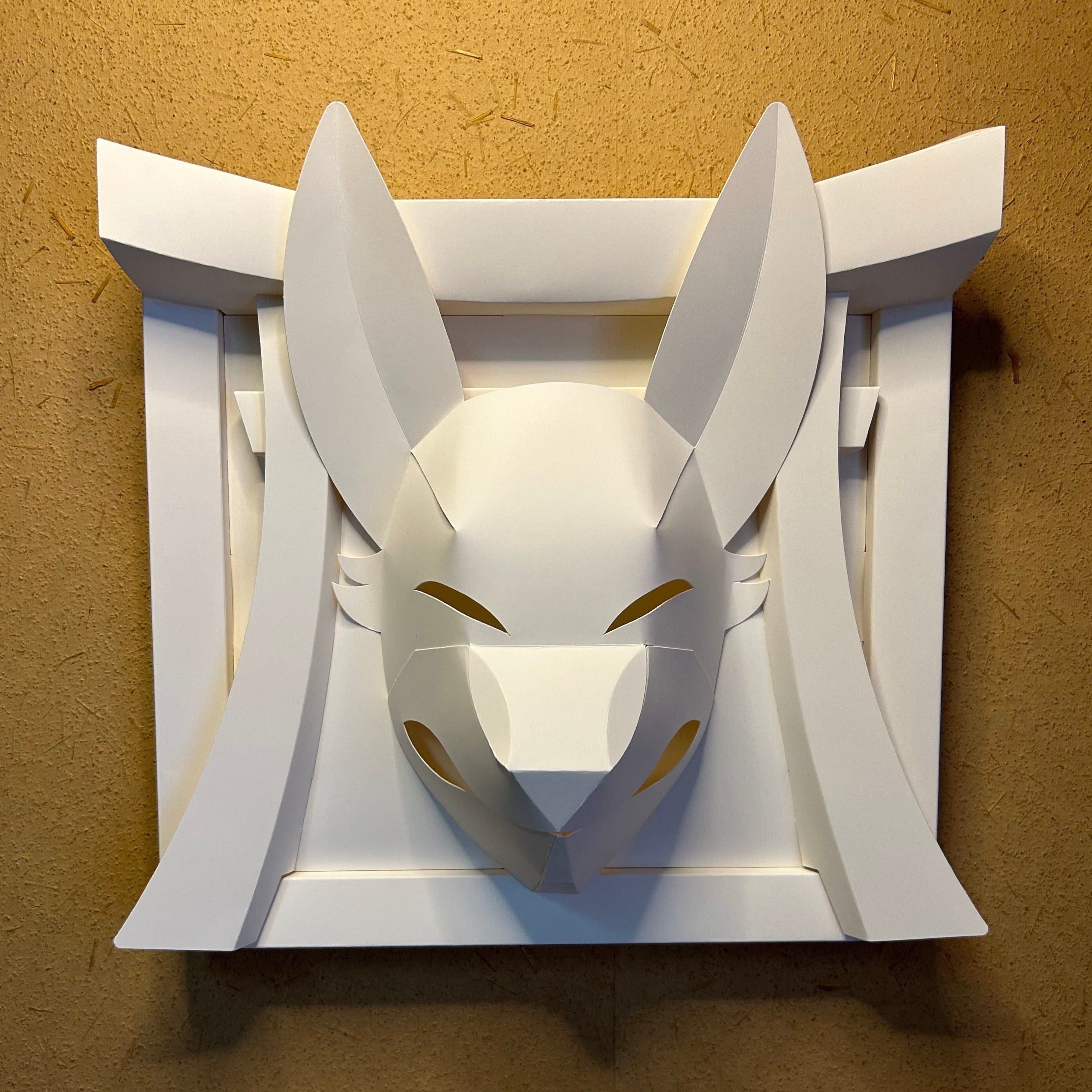 Kagurazaka Craft Kitsune Fox Original Paper Craft Traditional Design J kagurazaka-craft-kitsune-fox-original-paper-craft-traditional-design-j