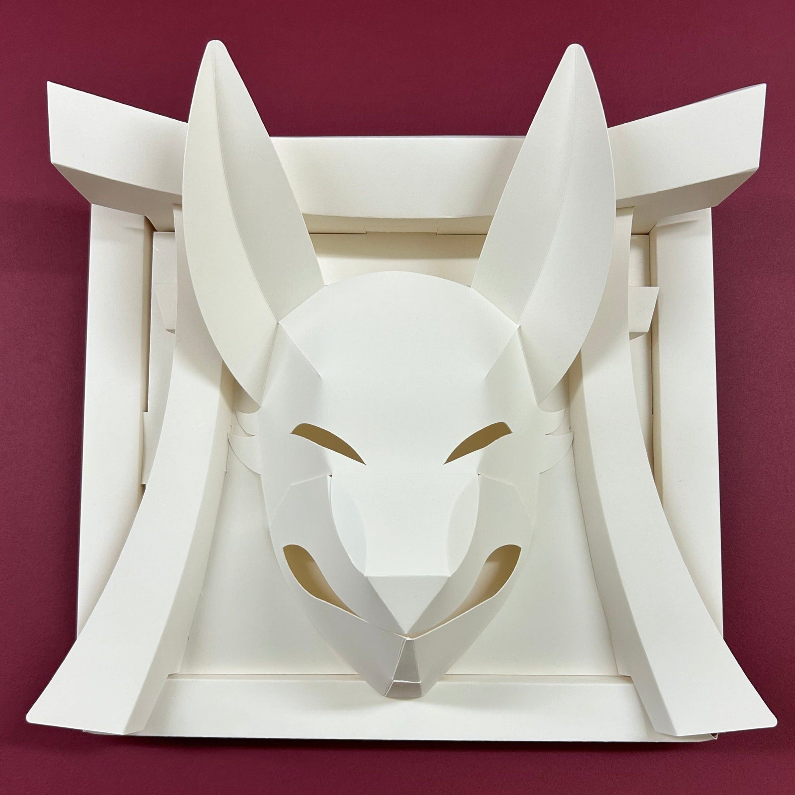 Kagurazaka Craft Kitsune Fox Original Paper Craft Traditional Design J