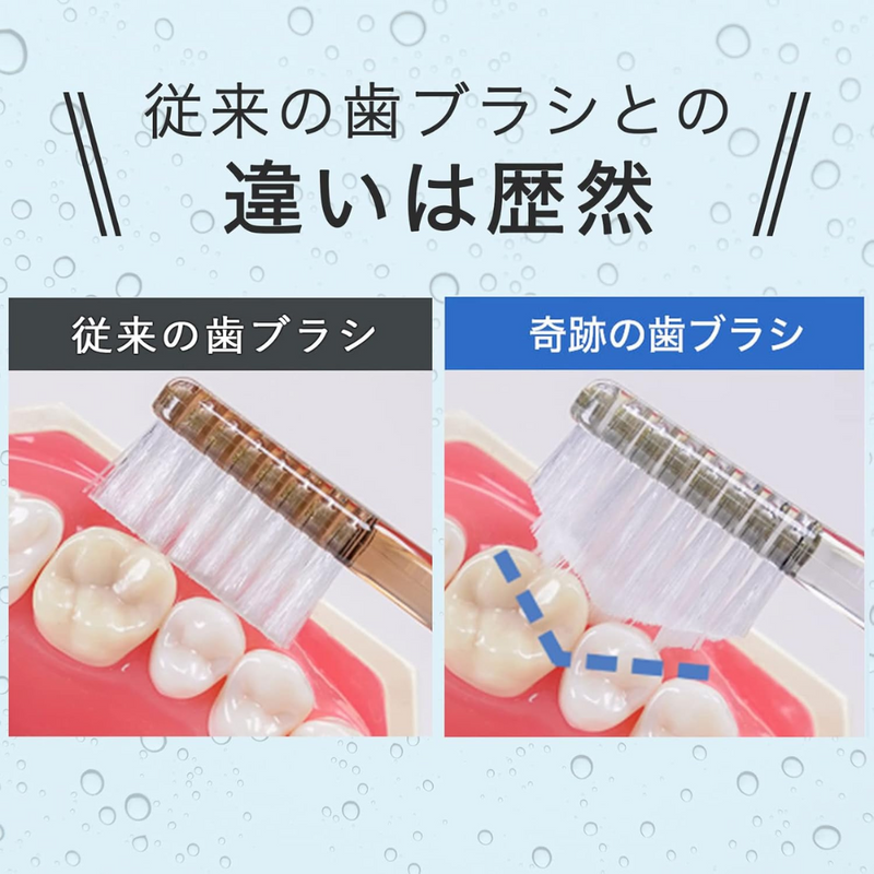 Kiseki no Haburashi Miracle Toothbrush Clear Black 3pcs Set – Made in