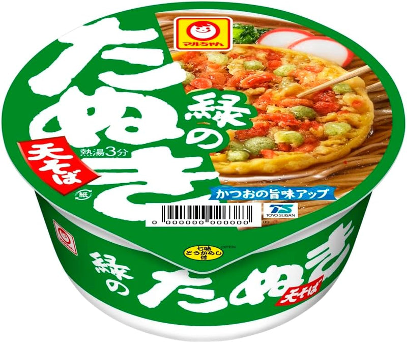 Maruchan Green Tanuki Tempura Soba 101g x 12Packs Japan - Tokyo Sakura