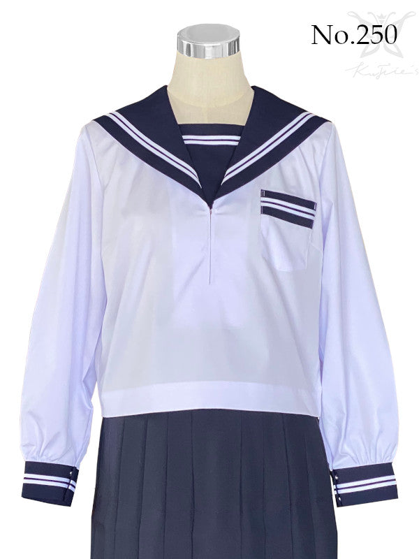 Authentic Japanese Sailor School Uniform Top 250 (Long Sleeve) - Shizuoka City