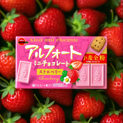 Bourbon Alfort Mini Chocolate Strawberry Ichigo 12 Pieces × 10 Boxes Made in JAPAN - Tokyo Sakura Mall