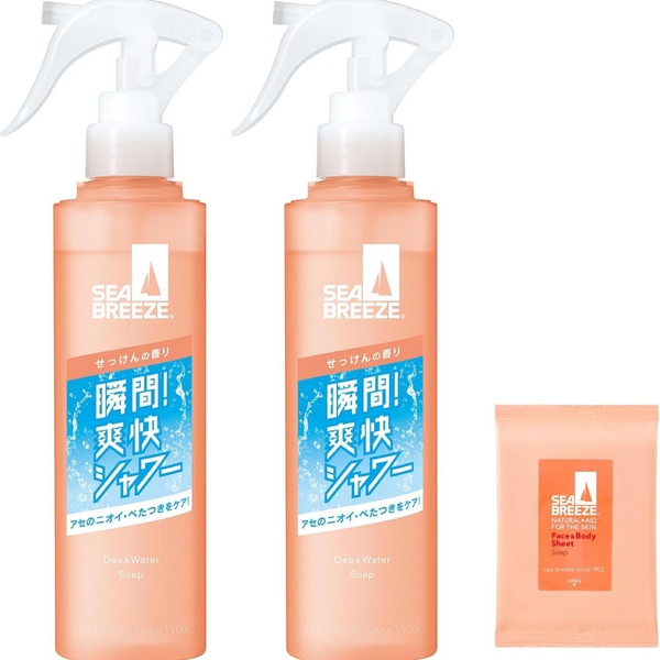 Seabreeze Deo & Water Trigger Mist Soap Scent 145mL×2 – Made in JAPAN